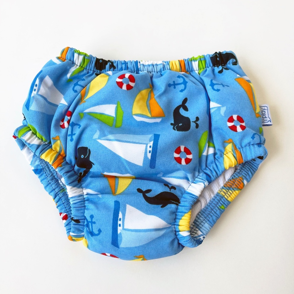 i play Sail Boats Reusable Swim Diaper; 3-6 Months